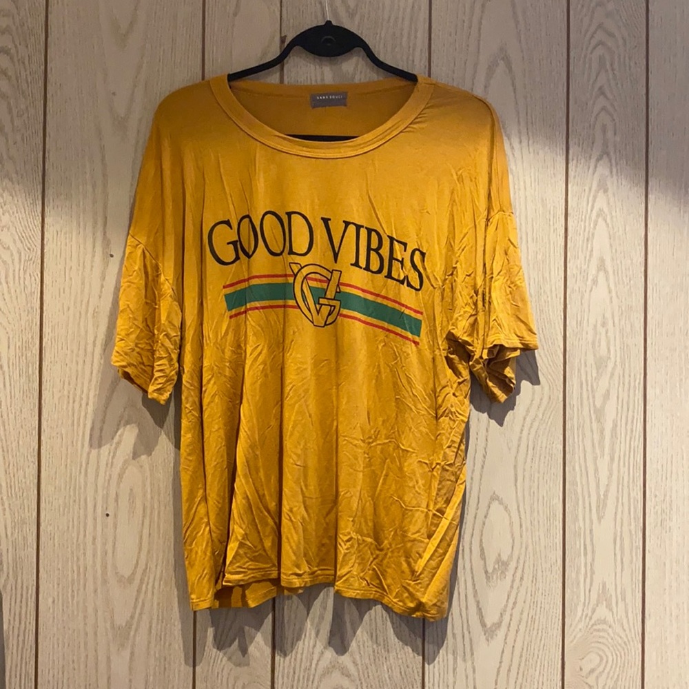 Mustard Yellow “Good Vibes” TShirt